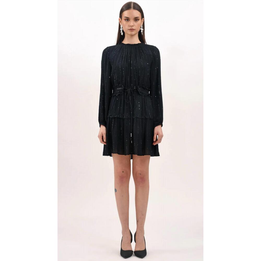 NEW WEST OF women's starlight mini dress in black